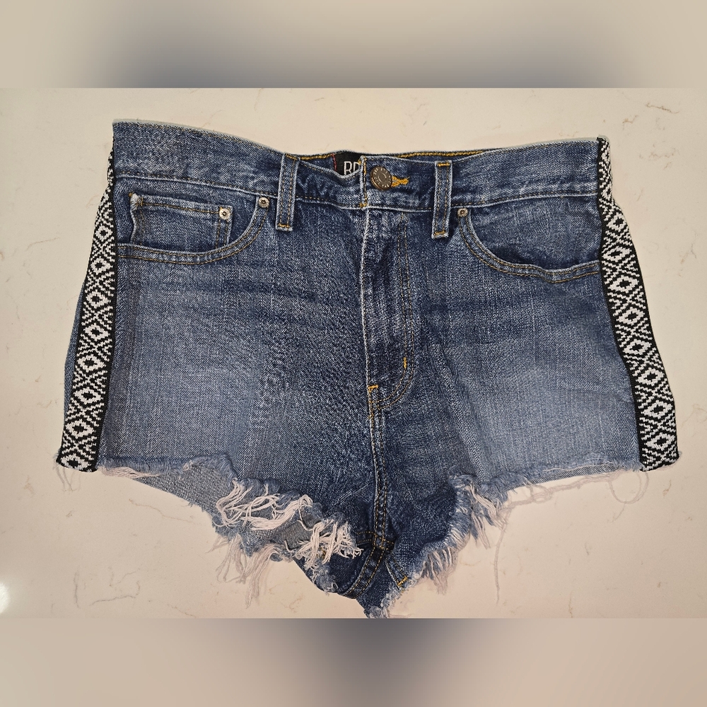 BDG Denim Shorts Women's Girlfriend High Rise Urban Outfitters Blue Cut Offs 31
